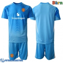 Fotballdrakt Barn Manchester United Keeper Hjemmedraktsett 2025-26 Kortermet (+ Korte bukser)